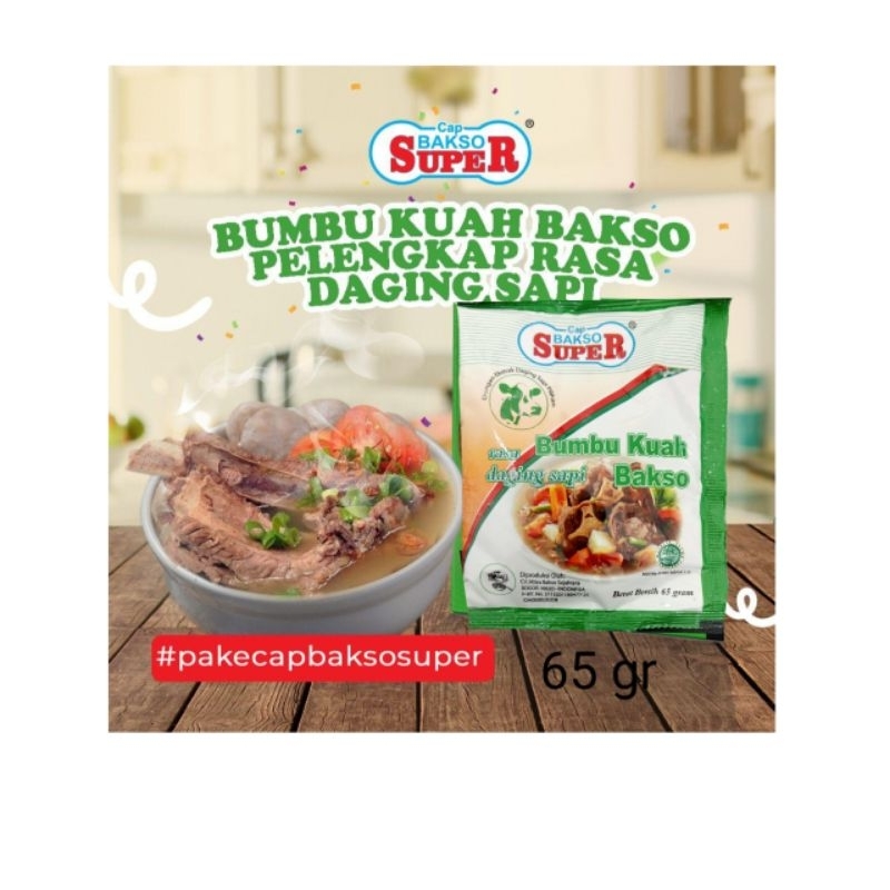 

Bumbu Kuah bakso 65 gr. Cap Bakso super