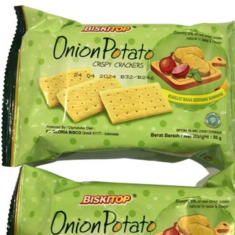 

MURAH 5 PICIS BISKITOP POTATO CRISPY CRACKERS 50 GRAM