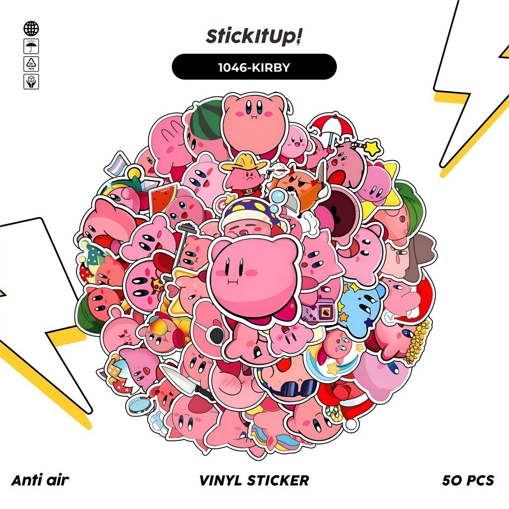 

COD✨ 100 Pcs Stiker Kirby v2 Lucu Anti Air Untuk Dekorasi Notebook Sepeda Skateboard Handphone DIY