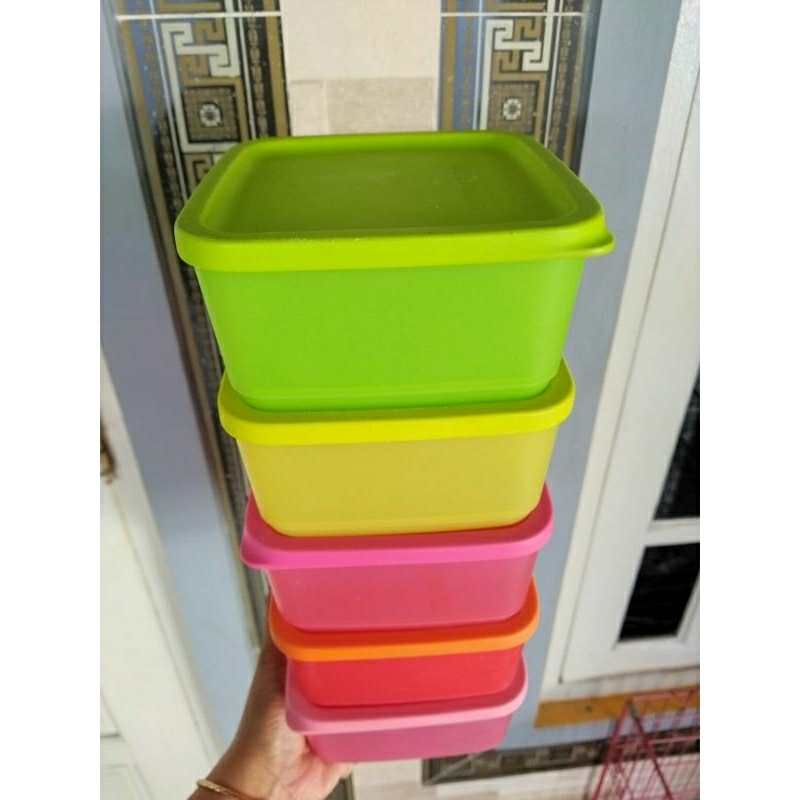 kotak bekal makan summer 650ml tupperware second preloved