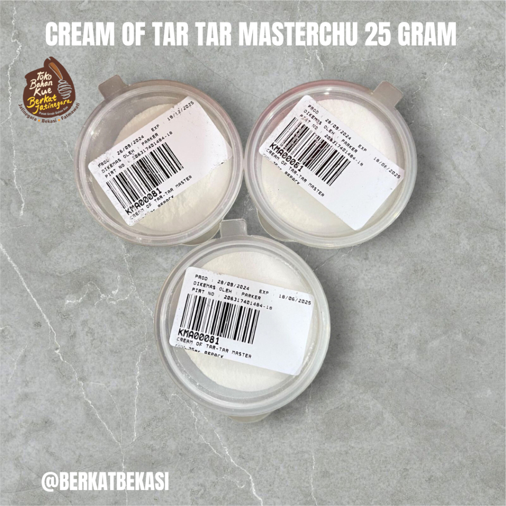 

CREAM OF TAR TAR MASTERCHU 25 GR REPACK / BHAKING POWDER / 25 GRAM