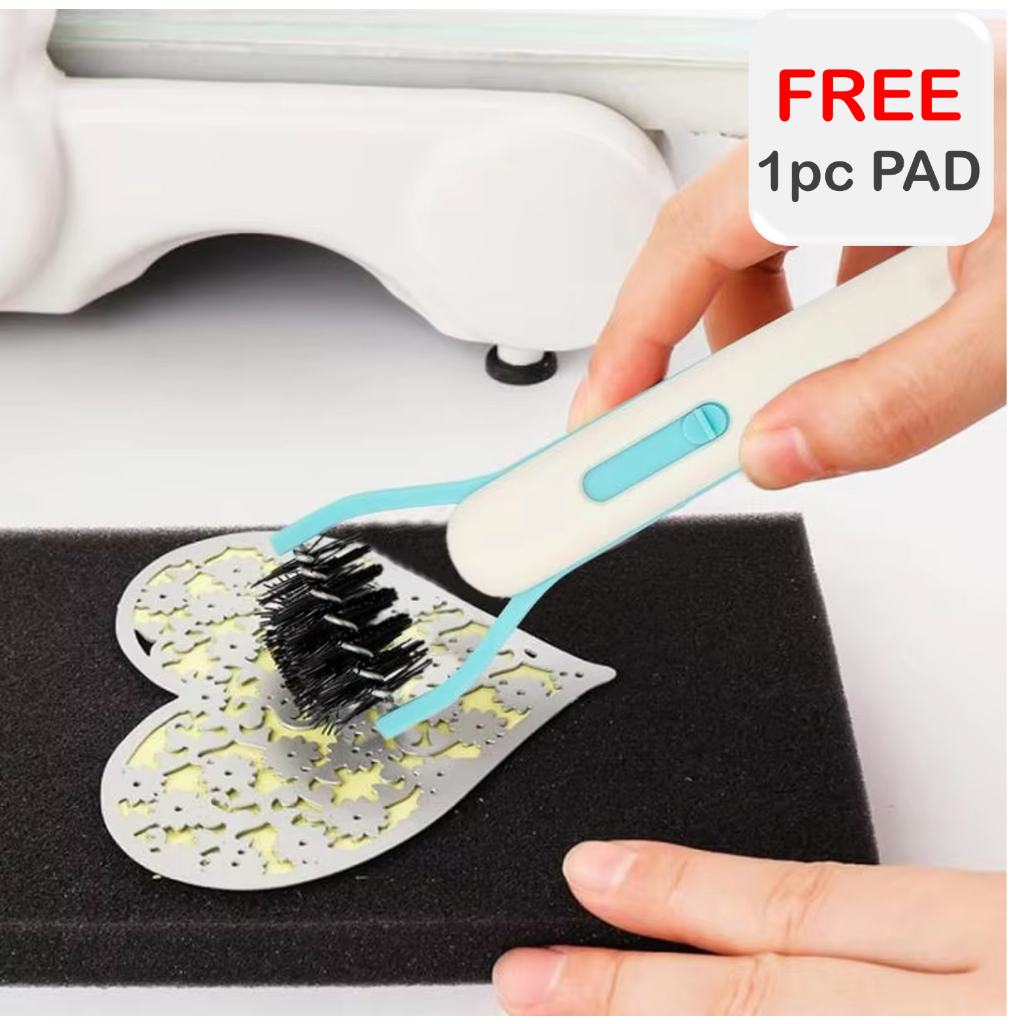 

BYL [FREE PAD] 2-in-1 Die Brush Piercer Scraper Weeding Tools For Removing Excess Paper From Dies, Die Cleaning Tool Portable Die Cleaning Brush Reusable Craft Tool For Piercing Paper Removal