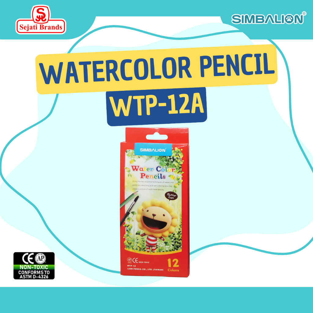 

Simbalion Water Color Pencil 12 Colors - Pensil Warna WTP 12A