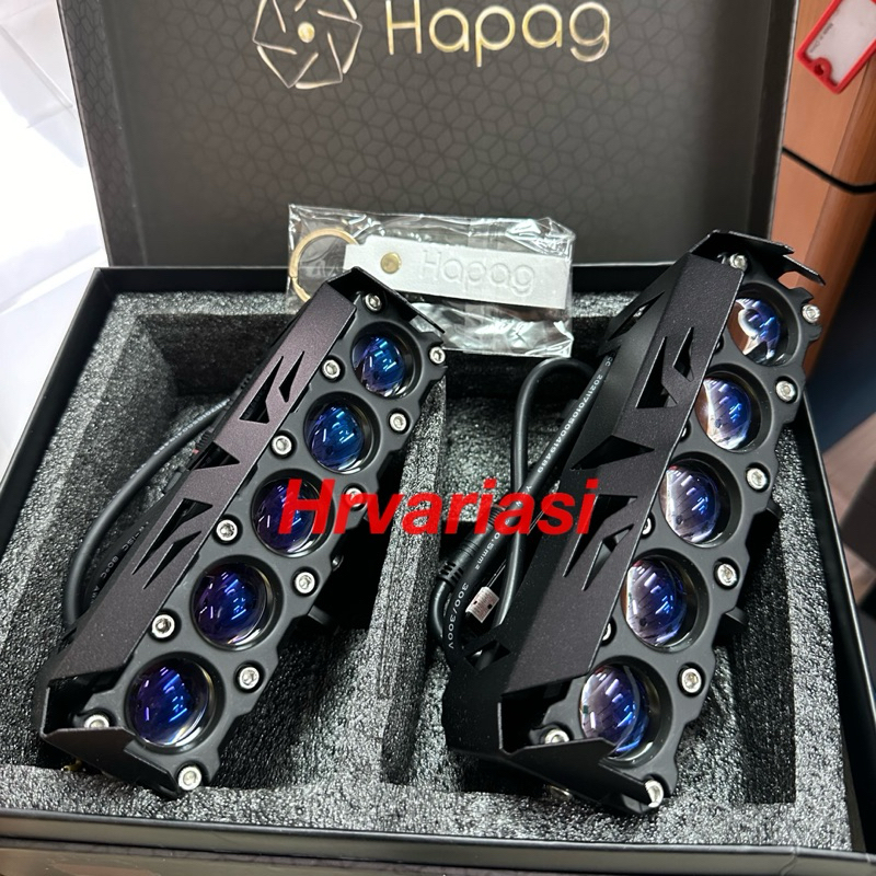 Mini Projie Foglamp HAPAG 5 Lensa 150 Watt Blue Lens