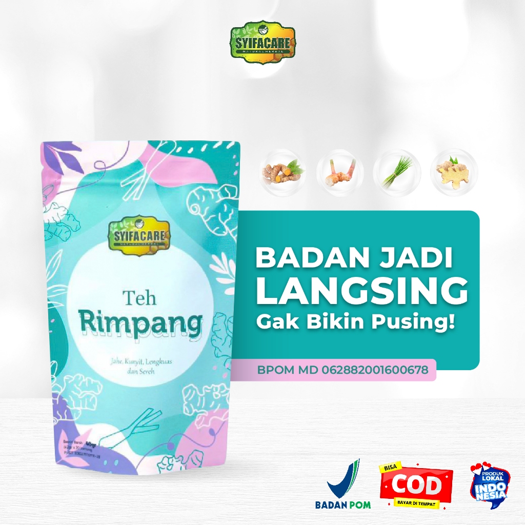 

SYIFACARE Teh Celup Rimpang JSR Pelangsing Menurunkan Berat Badan Diet Langsing Detox