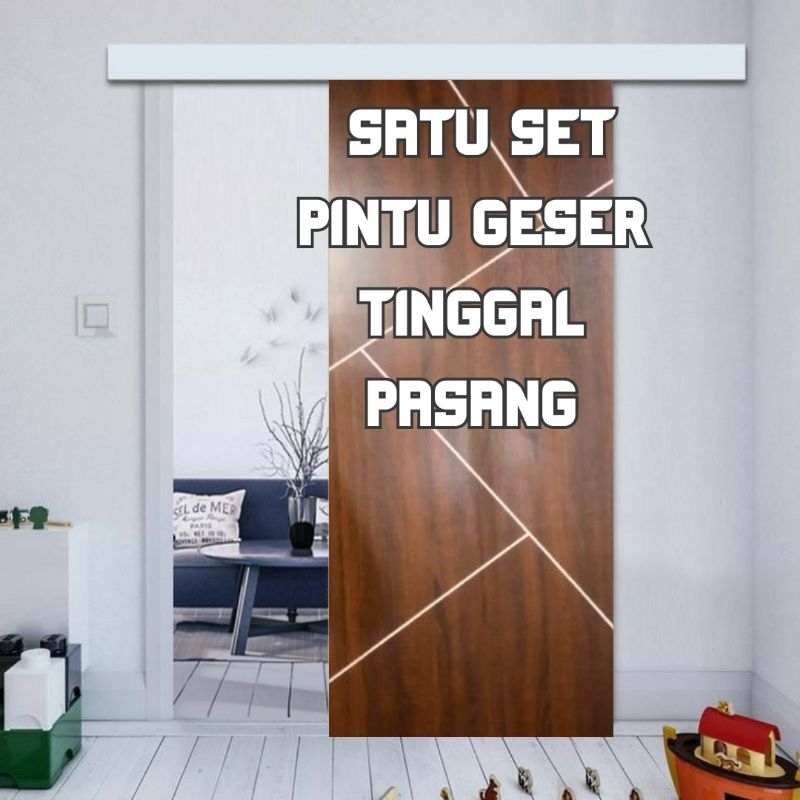 PINTU SLIDING/GESER TINGGAL PASANG | PINTU MINIMALIS MODERN | PINTU KAMAR