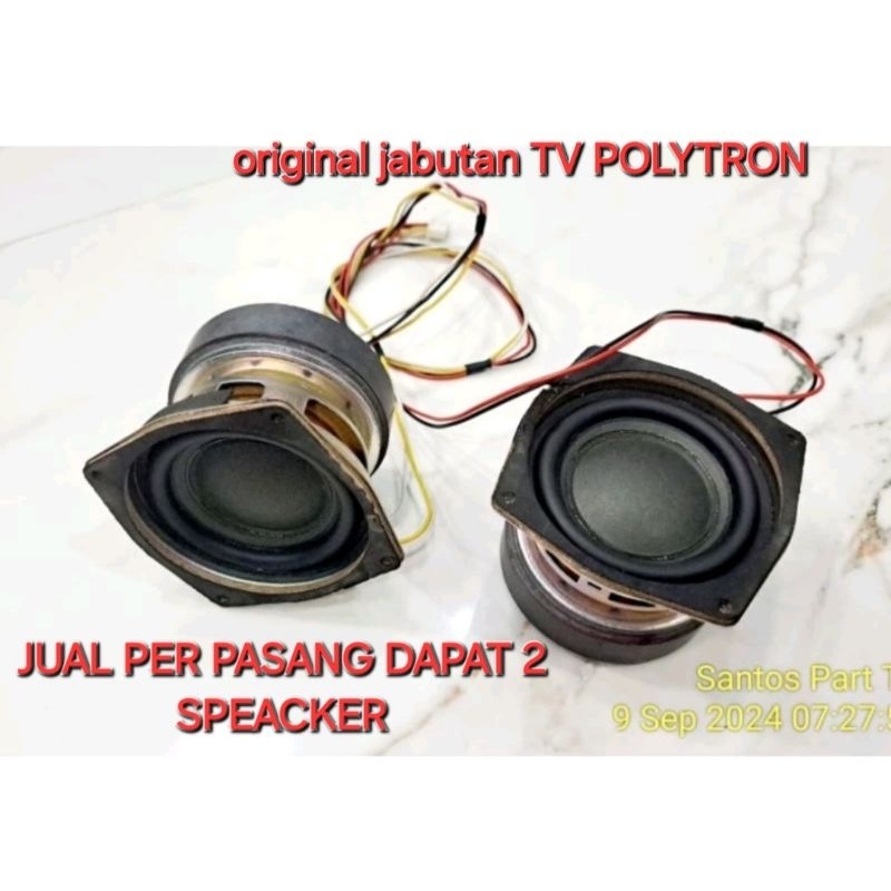 SPEAKER WOFER BEKAS JABUTAN TV POLYTRON 15watt 3 inci 2 SPEAKER