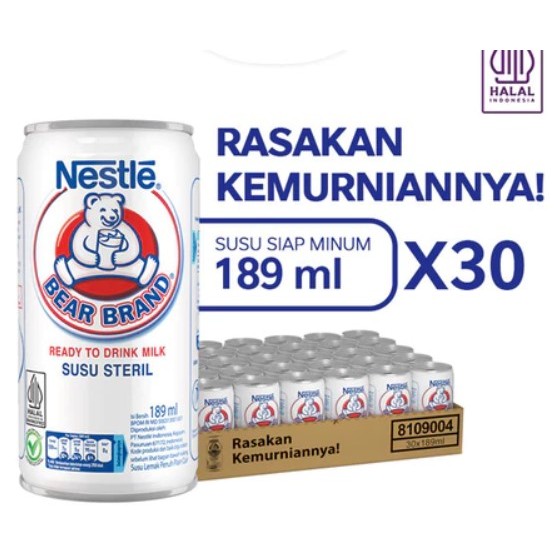 

BEAR BRAND Susu Kaleng Susu Beruang Susu Steril 189ml x 30 pcs