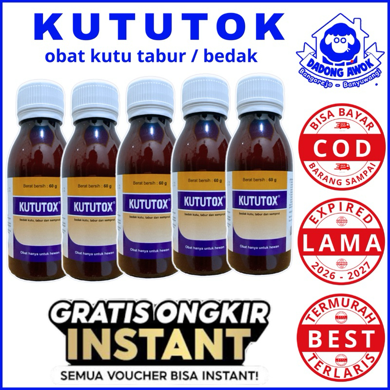 KUTUTOX obat kutu tabur - KUTUTOK buat burung - KUTUTOX ayam - kututox kucing - kututok kambing