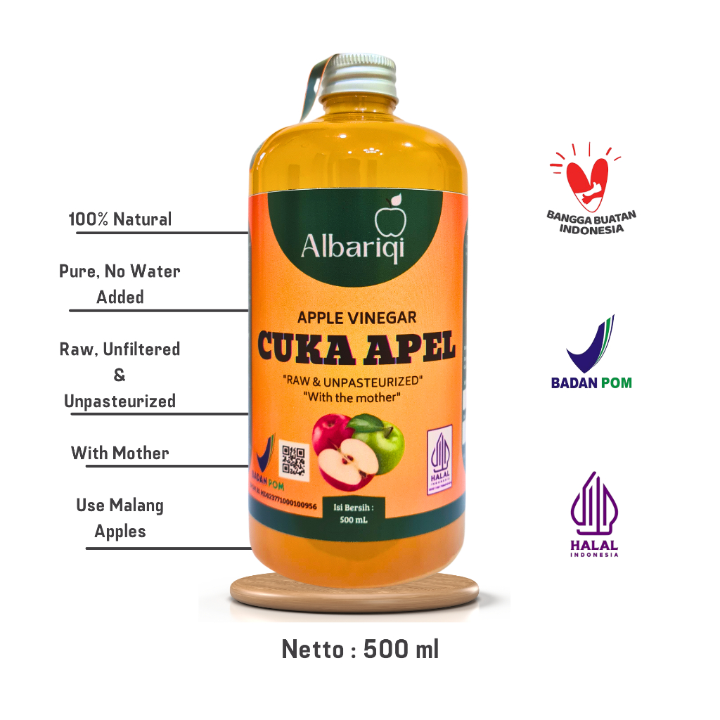 

Cuka Apel Premium Quality Diet ALBARIQI 500 ml