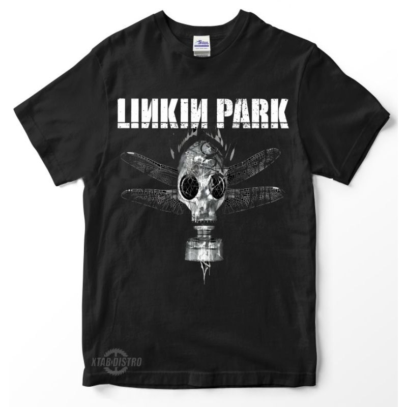 XTAB DISTRO Kaos LINKIN PARK GAS MASK kaos band Linkin park Baju Tshirt
