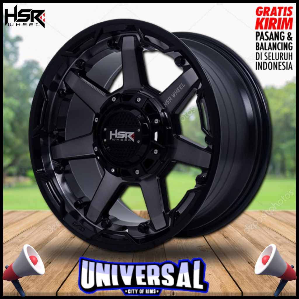 VELG MOBIL HSR OFFROUD DOLAGO RING17 LOBANG 6 UNTUK MOBIL PAJERO FORTUNER HARDTOP TRITON HILUX