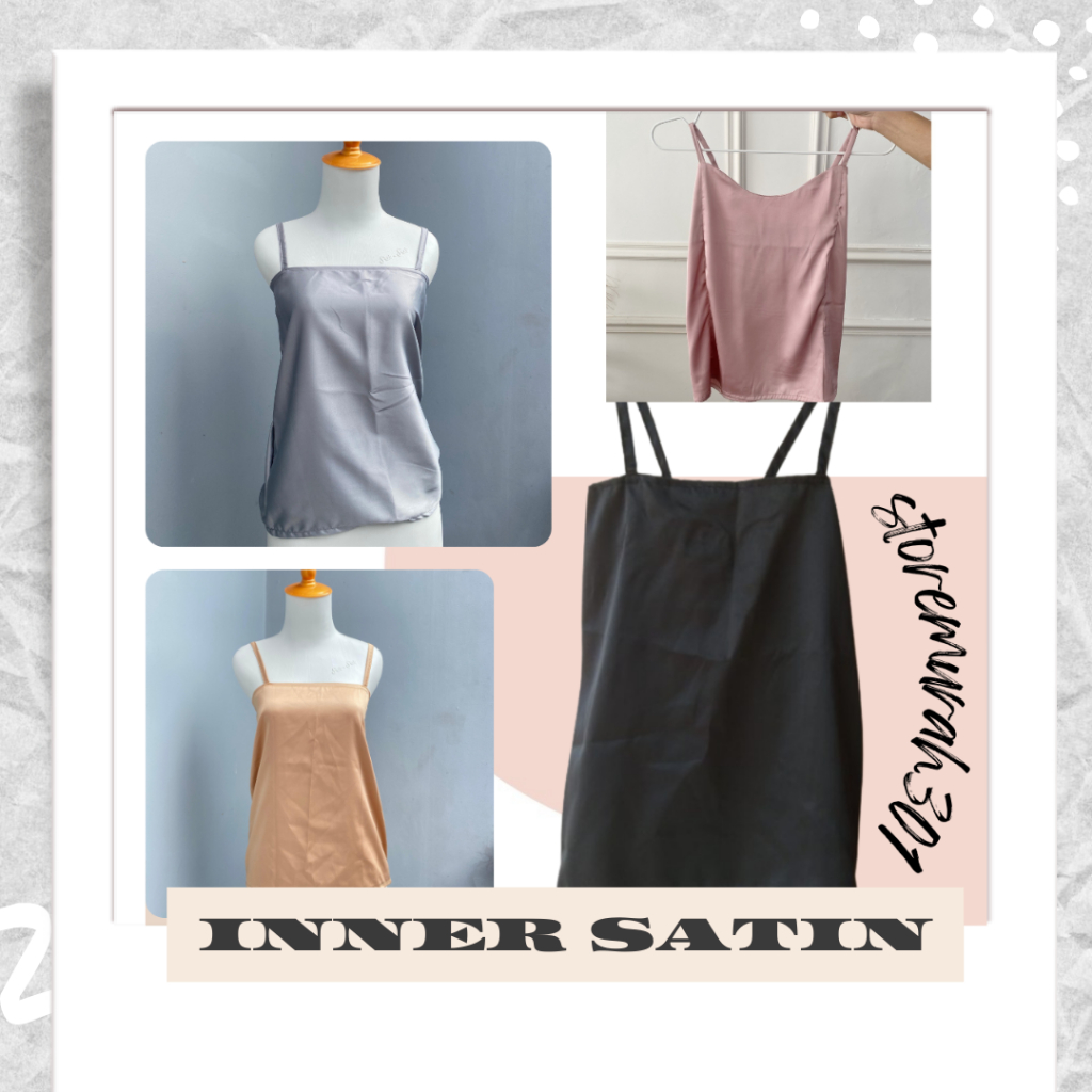 DALAMAN RANGKEPAN KEBAYA Inner Satin Velvet Premium Basic Tanpa LenganBaju Dalam Tanpa Lengan  Sleev