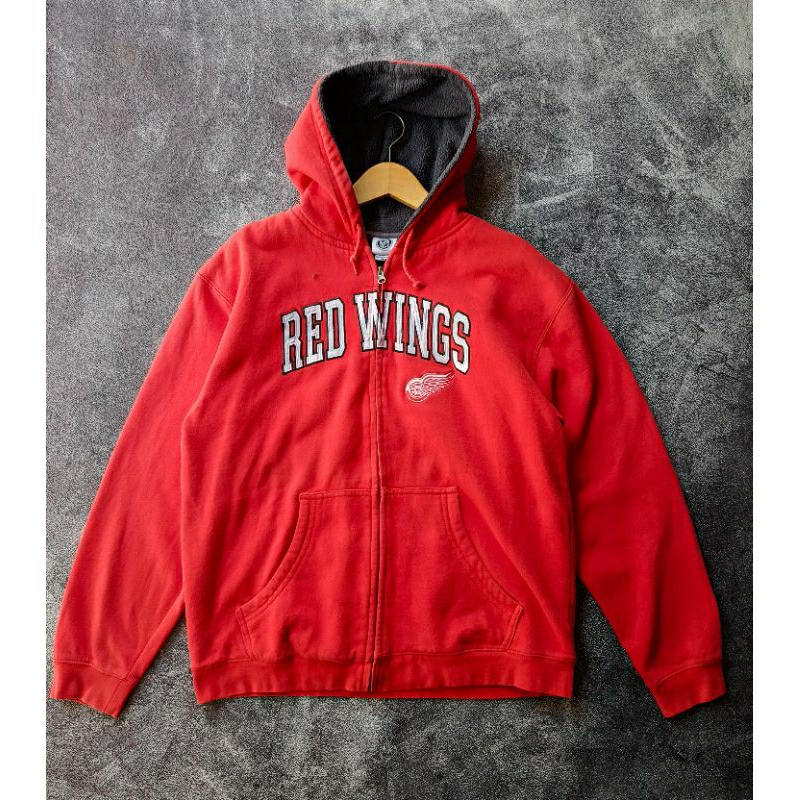 zipper hoodie nhl red wings
