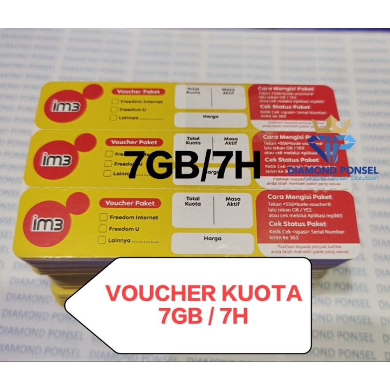 VOUCHER KUOTA INDOSAT 7GB /5HARI
