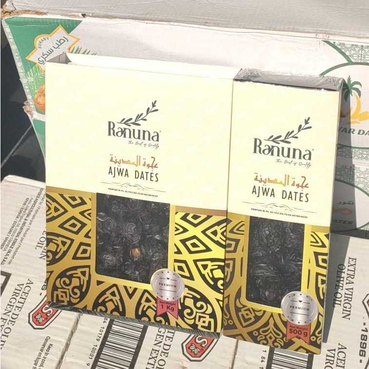 

Kurma Ajwa Madinah Original Kemasan 500gr / Ajwa Ranuna 500gr