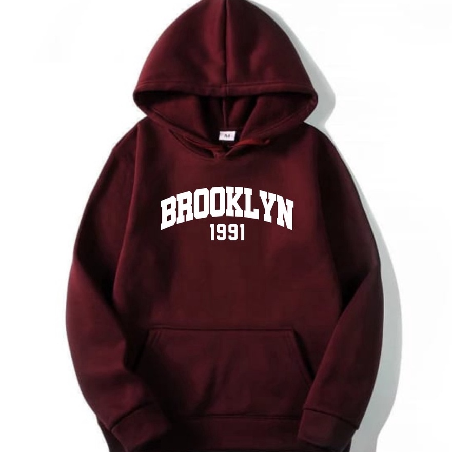 berkualitas Jumper hoodie BROOKLYN 1991  BROOKLYN 1991 Sweater Hoodie  Pria  Wanita