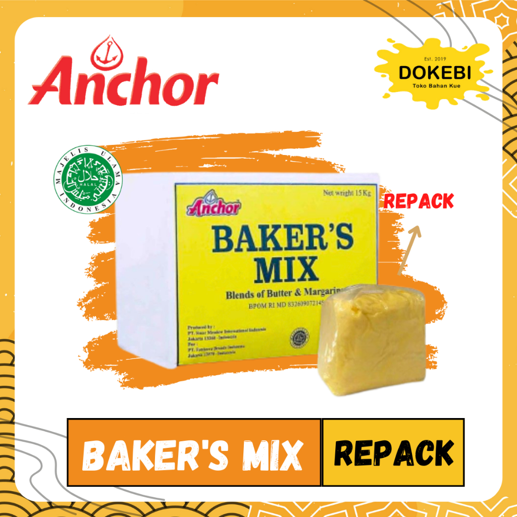 

ANCHOR BAKER'S MIX 1 KG - BUTTER BAKERS MIX - MARGARINE BAKER MIX - CAMPURAN MENTEGA DAN MARGARIN