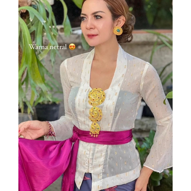 kebaya jadi sifon yoryu uragiri bali motif terbaru terlaris termurah bahan kebaya bordir bali bahan 