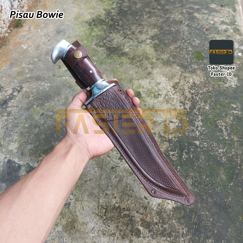 Pisau Bowie Rambo Original Baja Pisau Hunting Survival Mendaki