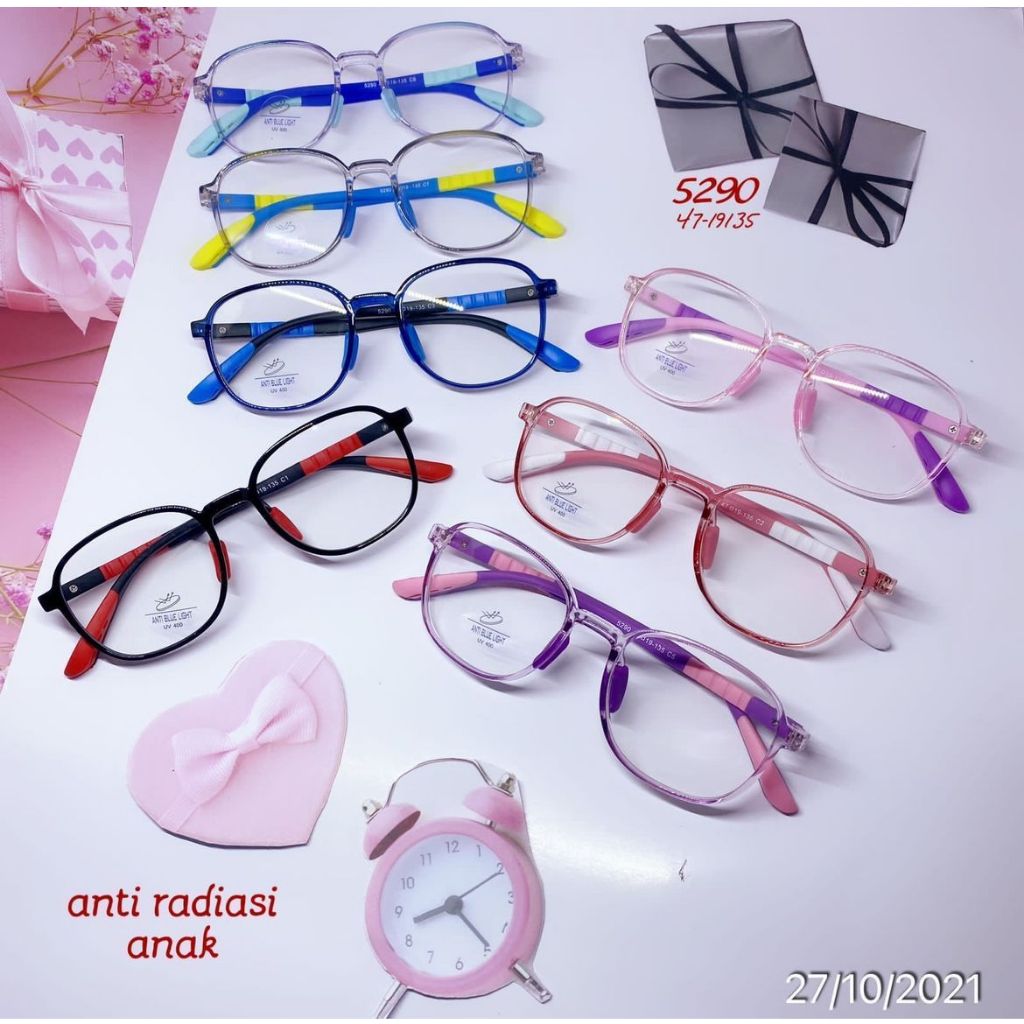 Grosir  Kacamata anak Anti Radiasi 5290 / Kacamata Fashion Anak / Kacamata Anti Radiasi / Kacamata A
