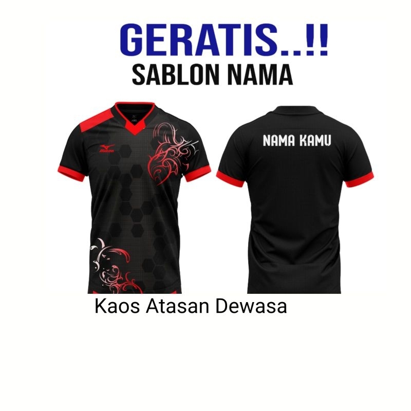 Free Sablon Nama Baju Atasan Badminton,Jersey Olahraga Bola Voli Bulutangkis Pria Dewasa