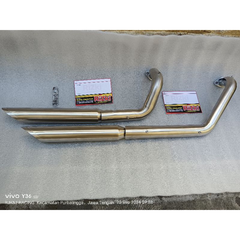 knalpot benelli KEEWAY V250 material stenlis RJK57 racing