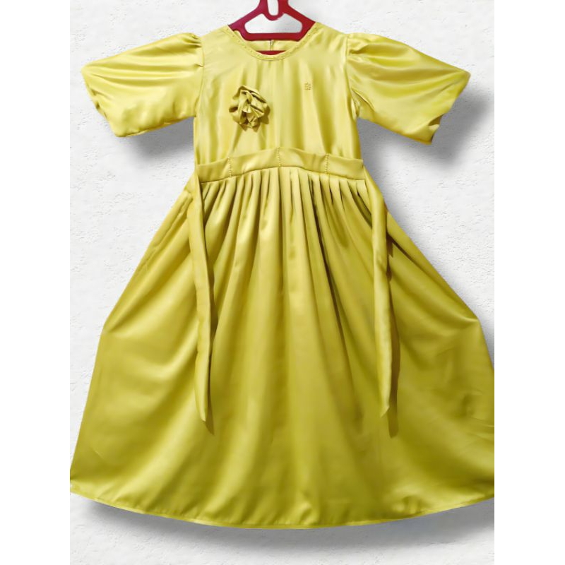 DRESS ANAK PEREMPUAN / DRESS PESTA ANAK PEREMPUAN / DRESS SATIN ANAK PEREMPUAN