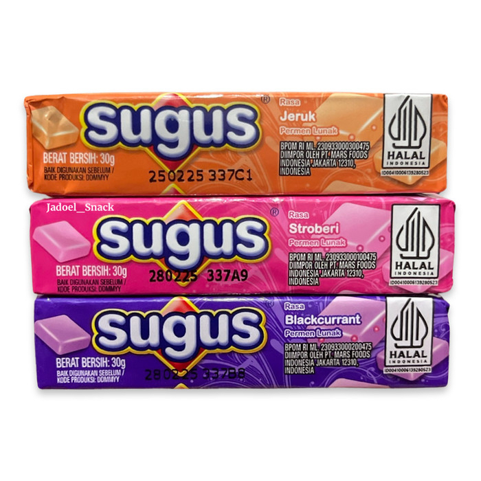 

Sugus blackcurrant / orange / strawberry 30 gram