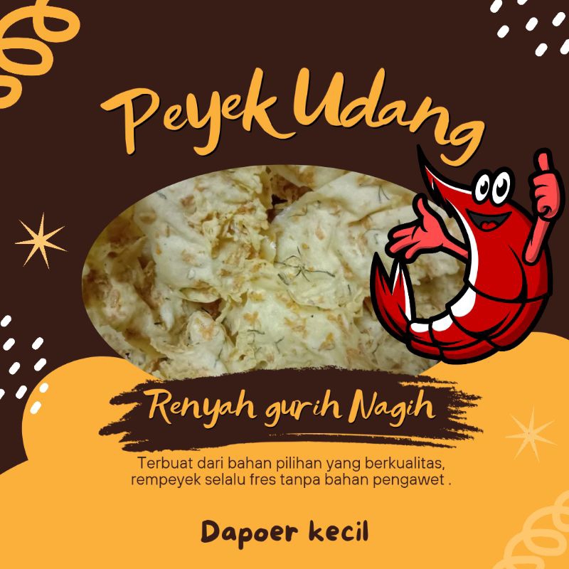 

PEYEK UDANG REBON di jamin renyah kemasan kotak 1500ml