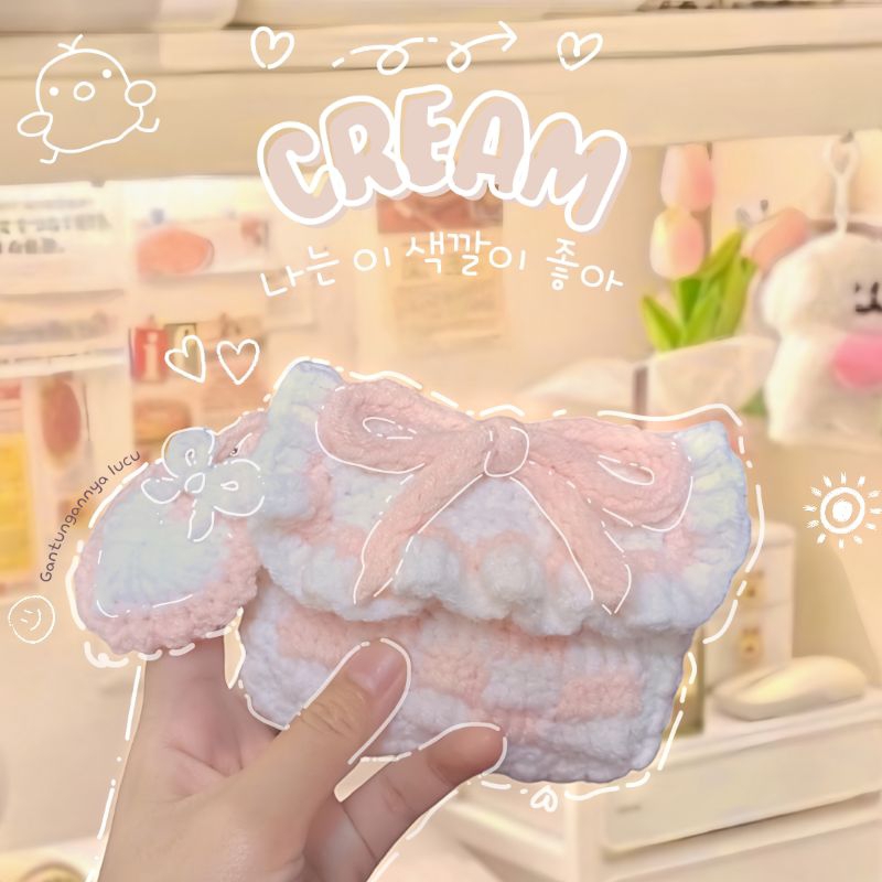 DOMPET RAJUT WANITA/POUCH WALLET/RAJUT/DOMPET KOIN/POUCH RAJUT/POUCH MINI/WADAH KOIN/CROCHET DOMPET/