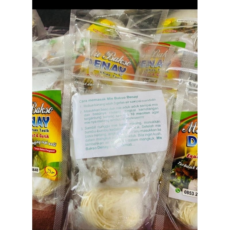 

mie bakso baso denay instan tasik khusus halus saja
