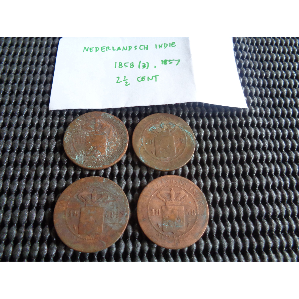 Nederlandsch Indie 2.5 Cent 1857 1858