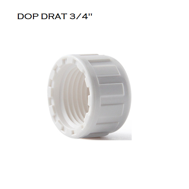 Dop PVC PUTIH Model BULAT 3/4" ( 265 ) / Dop Drat 3/4 Tutup Ujung Pipa