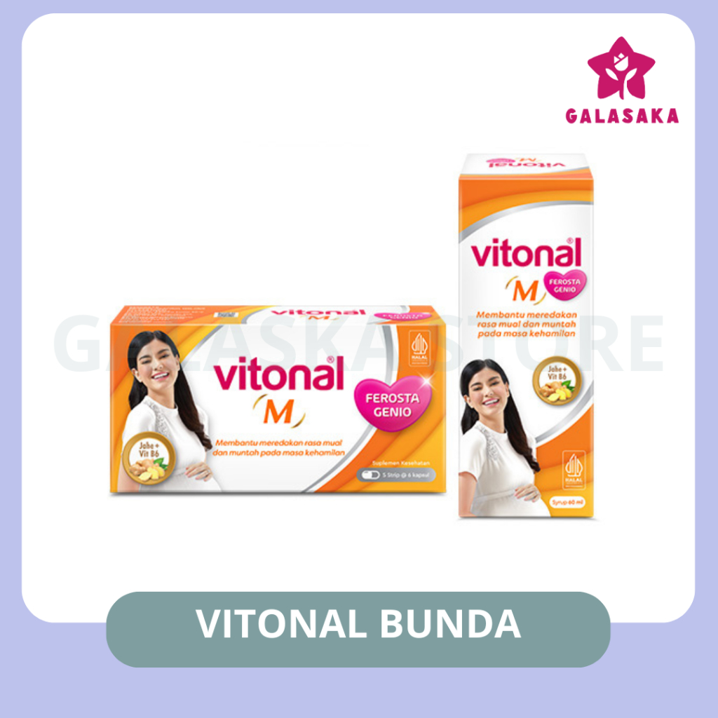 VITONAL M SUPLEMEN OBAT MUAL MUNTAH IBU HAMIL KAPSUL DAN SYRUP