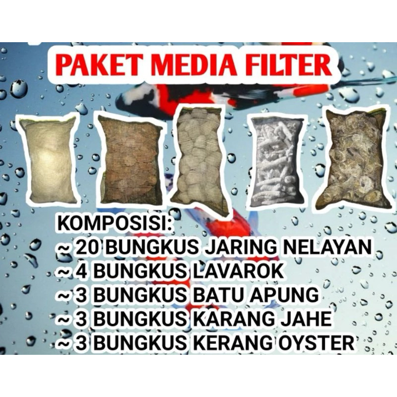PAKET LENGKAP MEDIA FILTER KOLAM IKAN KOI PENJERNIH AIR KOLAM TERLENGKAP