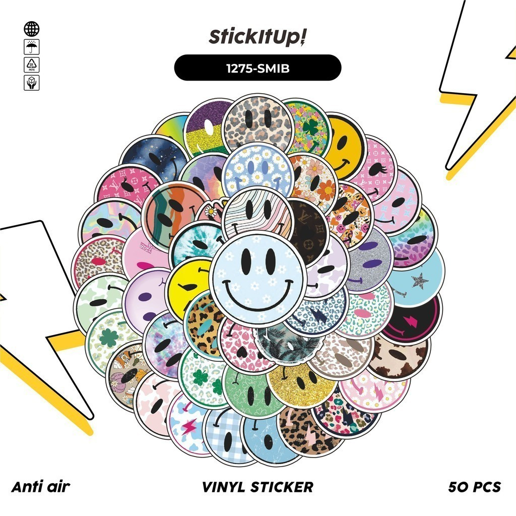 

COD✨ 100 Pcs Stiker Smiley World Series B Lucu Anti Air Untuk Dekorasi Notebook Sepeda Skateboard Handphone DIY