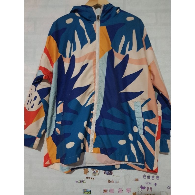 Preloved jaket printed wanita