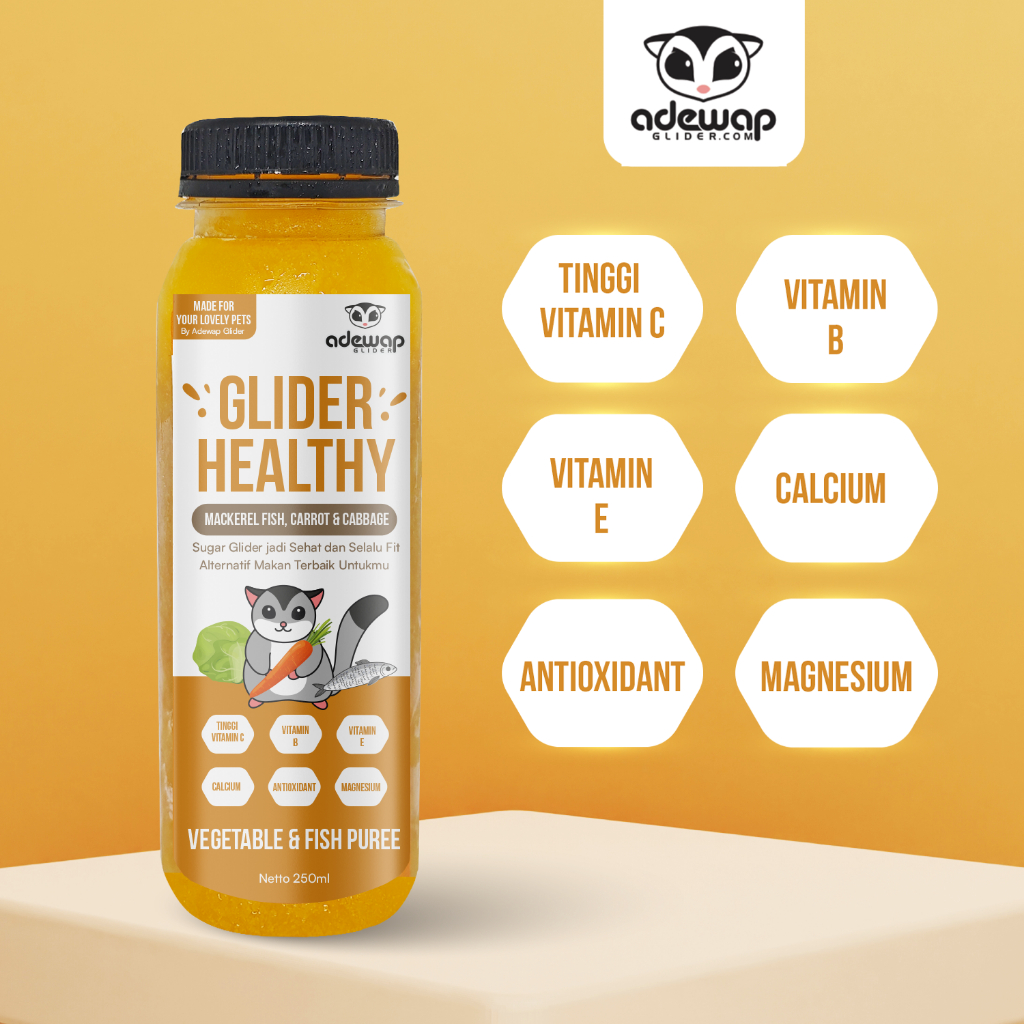 ADEWAP GLIDER Healthy Vegetable & Fish Puree : Mackerel Fish Carrot Cabbage - 250ml