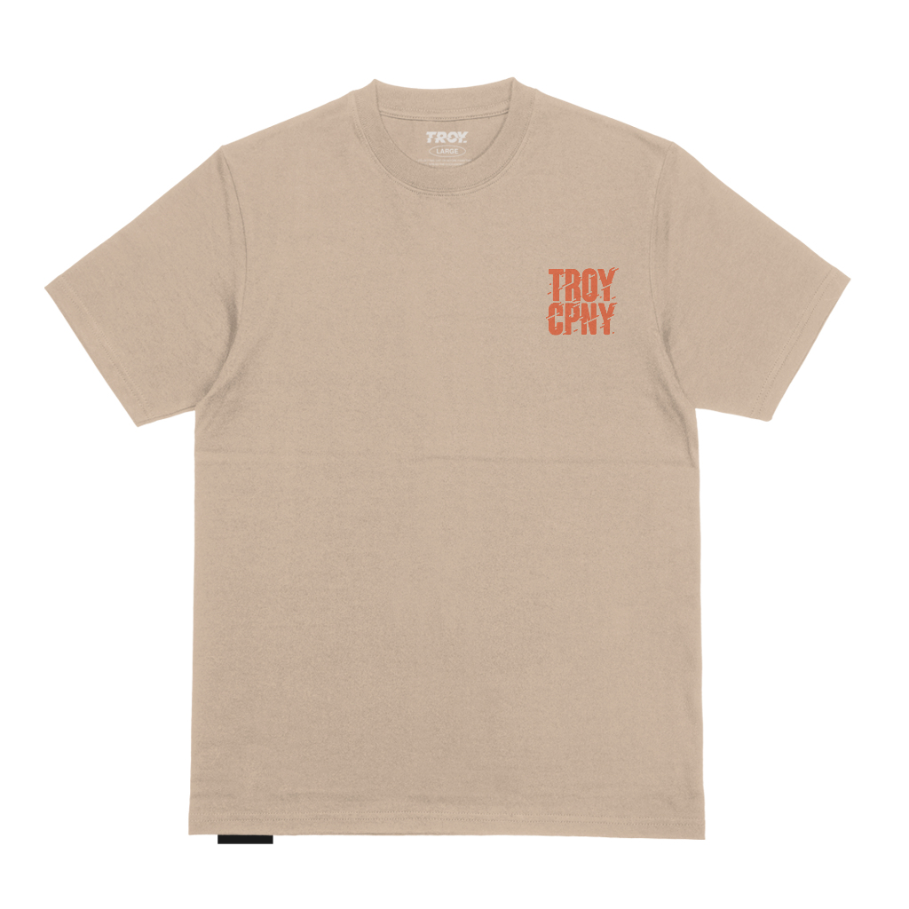 Troy Company Tshirt Brown Latte Glitch Arancia - Kaos Lengan Pendek Kaos Coklat Latte MTD 2746