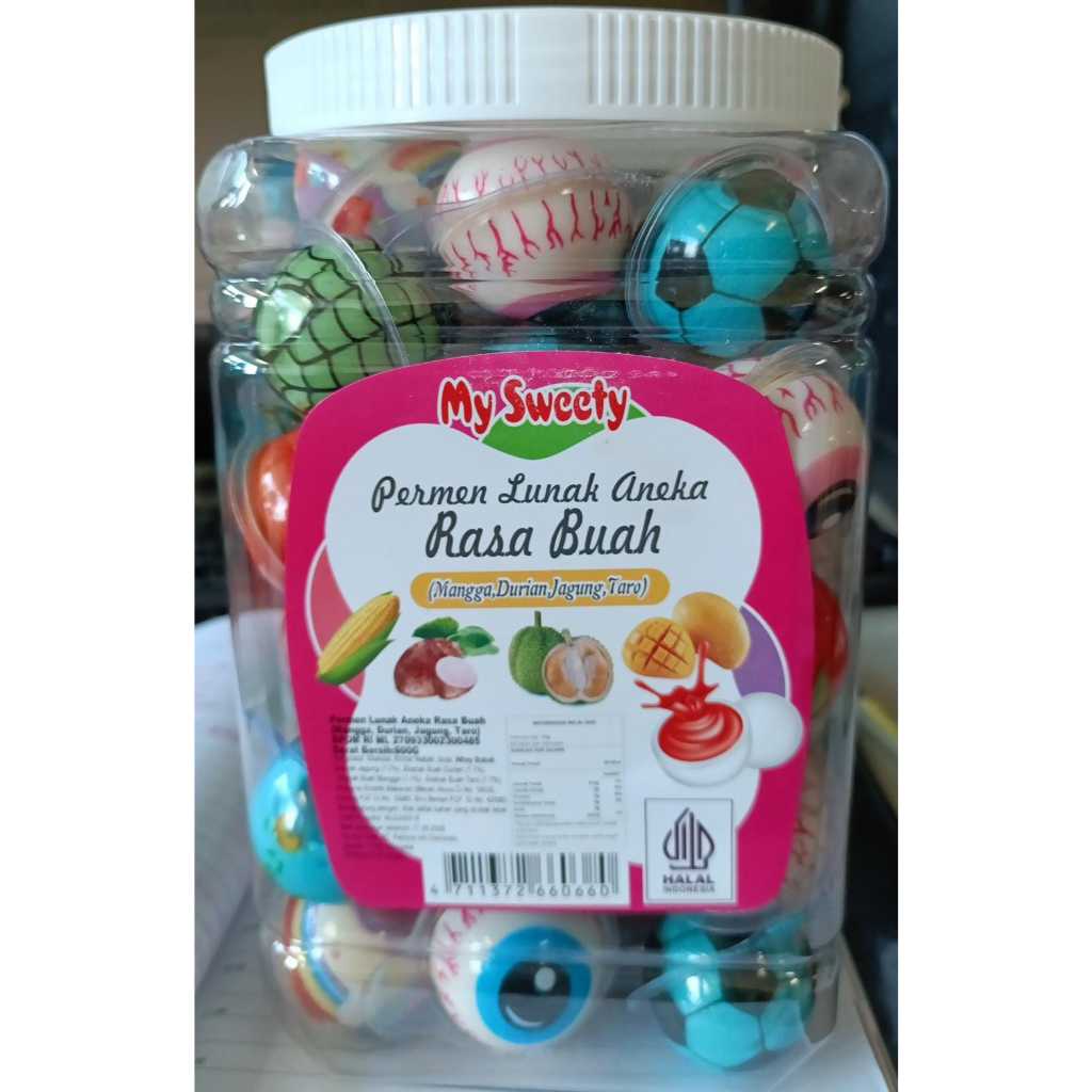 

My sweety permen lunak aneka rasa buah( bola mata) 600GR