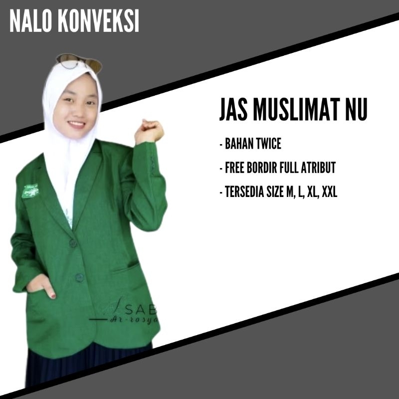JAS MUSLIMAT NU FREE BORDIR NAMA