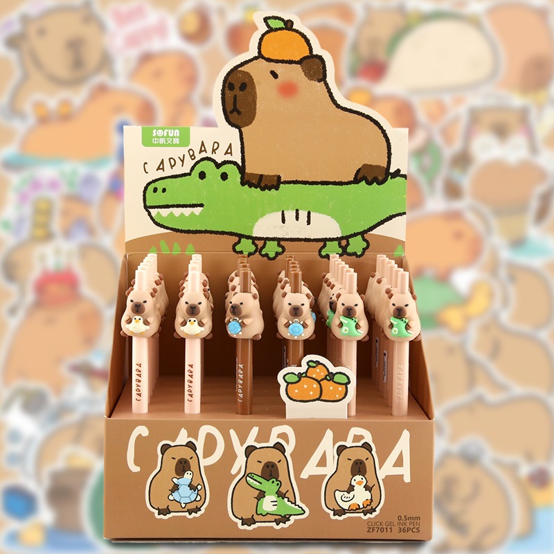 

Pena Capybara Press Pen Pulpen Capybara Capybara Pen Ear Gel MOMO065