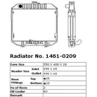 Radiator Toyota Hiace Pickup Bensin 12R 1461-0209 16400-31290
