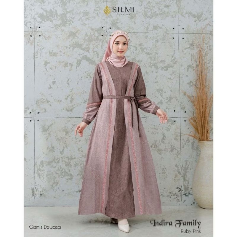 Gamis indira Ruby Pink Silmi