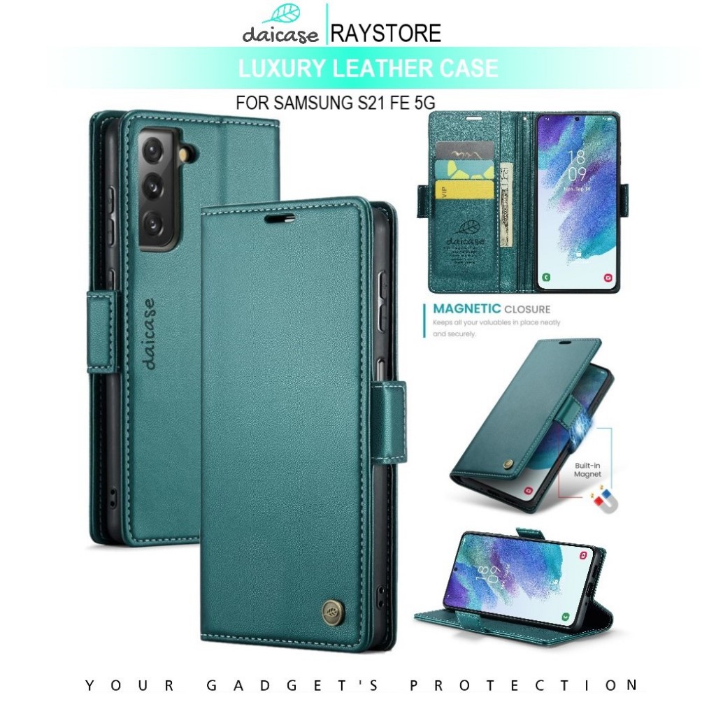 SAMSUNG S21 FE FLIP LEATHER CASE PREMIUM-FLIP WALLET CASE UNTUK SAMSUNG S21 FE
