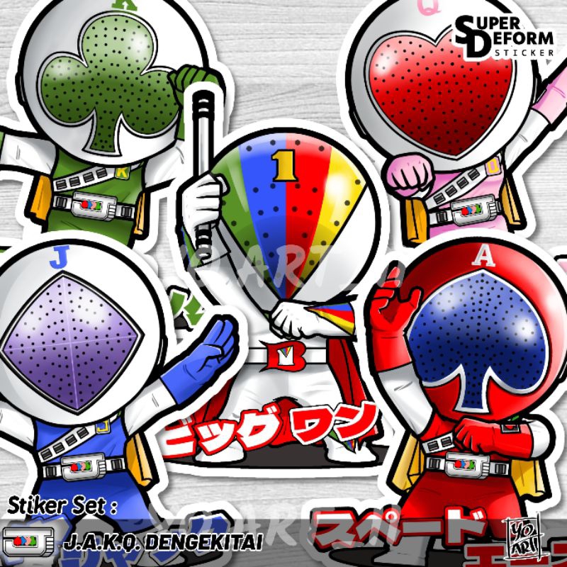 

Stiker Set - Super Sentai Series vol.2 - J.A.K.Q. Dengekitai