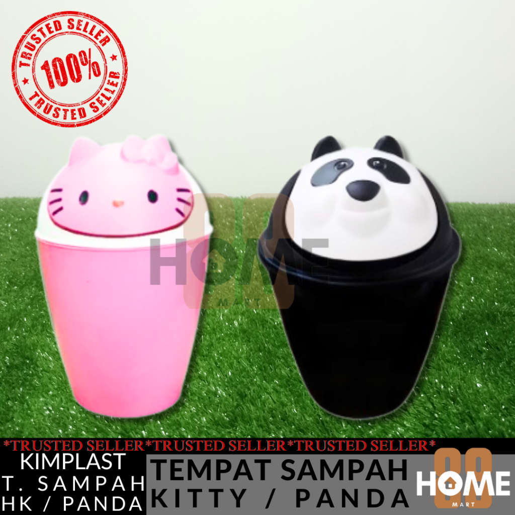 KIMPLAST KITTY PANDA - TEMPAT SAMPAH / TEMPAT SAMPAH KARAKTER / TEMPAT SAMPAH HELLO KITTY / TEMPAT S