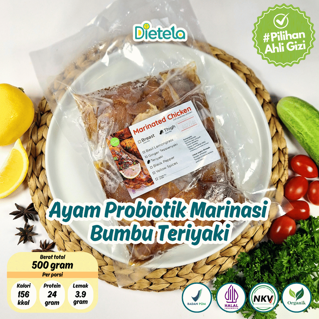 

Teriyaki Marinated Chicken Siap Masak - Tinggi Protein & Rendah Lemak