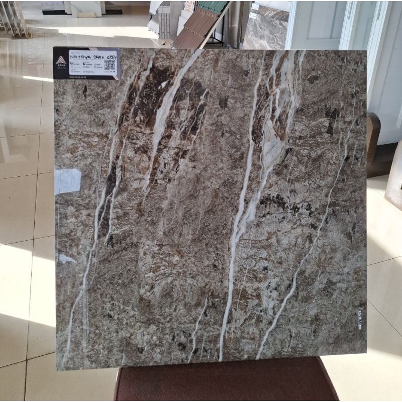 Granit Licin Arna Nataya Dark Grey Ukuran 6060